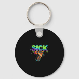 Sick Seven Meme Graffiti Drip Fun Wordplay  Key Ring