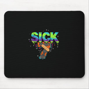 Sick Seven Meme Graffiti Drip Fun Wordplay  Mouse Mat
