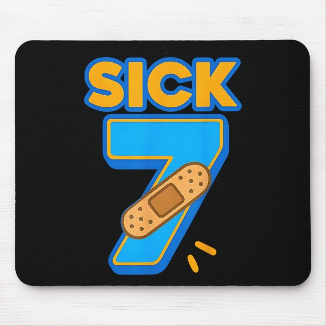 Sick Seven Meme Six Seven Sick 7 Funny Birthday By Mouse Mat (Front)