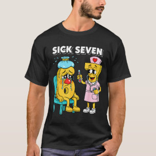 Sick Seven Meme Six Seven Sick 7 Funny Nurse Women T-Shirt