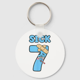 Sick Seven Meme Tee 67 Six Seven Funny Wordplay _1 Key Ring