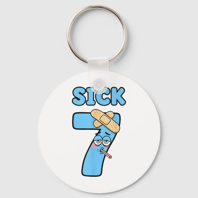 Sick Seven Meme Tee 67 Six Seven Funny Wordplay _1 Key Ring (Front)