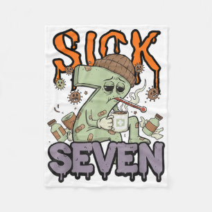 Sick Seven Meme Tee 67 Six Seven Funny Wordplay Ha Fleece Blanket