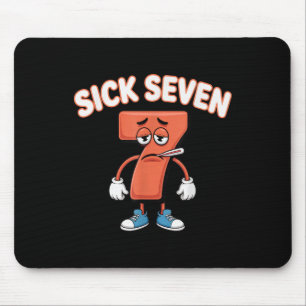 Sick Seven Meme Tee Six Seven Fun Wordplay _2  Mouse Mat