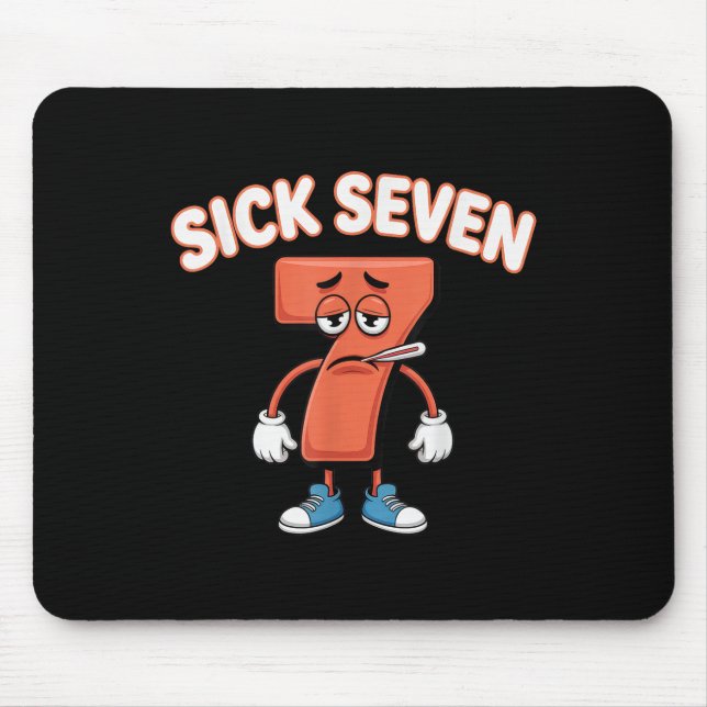 Sick Seven Meme Tee Six Seven Fun Wordplay _2  Mouse Mat (Front)