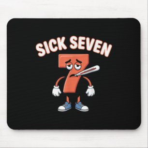 Sick Seven Meme Tee Six Seven Fun Wordplay _3 Mouse Mat