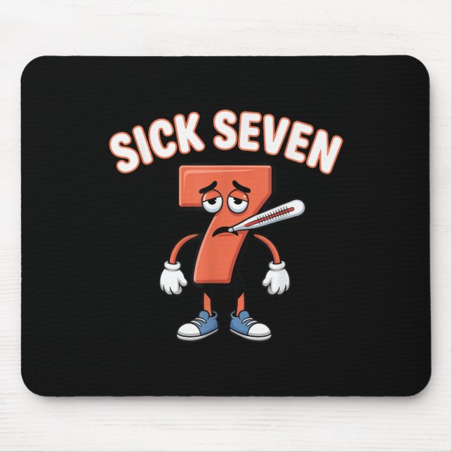Sick Seven Meme Tee Six Seven Fun Wordplay _3  Mouse Mat (Front)