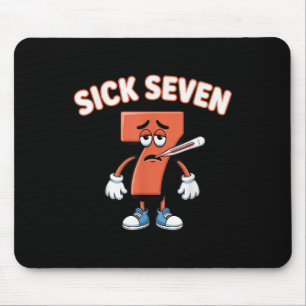 Sick Seven Meme Tee Six Seven Fun Wordplay _4 Mouse Mat
