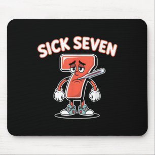 Sick Seven Meme Tee Six Seven Fun Wordplay _5  Mouse Mat