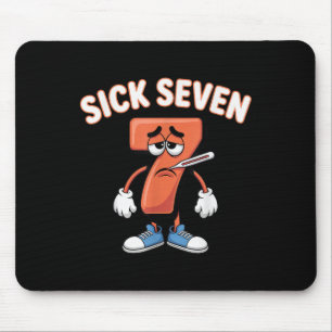 Sick Seven Meme Tee Six Seven Fun Wordplay _6 Mouse Mat