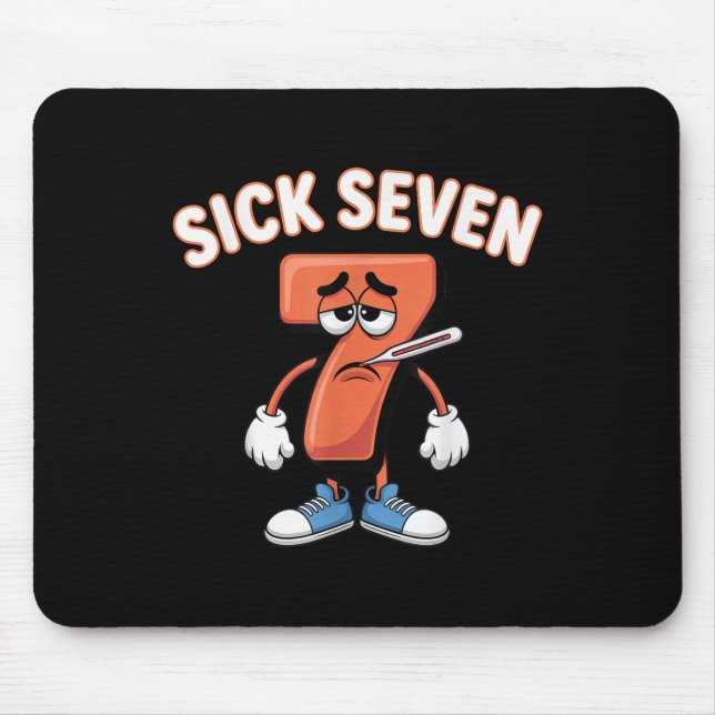 Sick Seven Meme Tee Six Seven Fun Wordplay _6  Mouse Mat (Front)