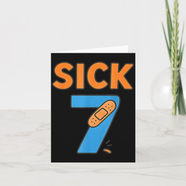 Sick Seven Meme Tee Six Seven Fun Wordplay  Card (Front)