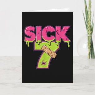 Sick Seven Meme Tee Six Seven Fun Wordplay Drip _1 Card