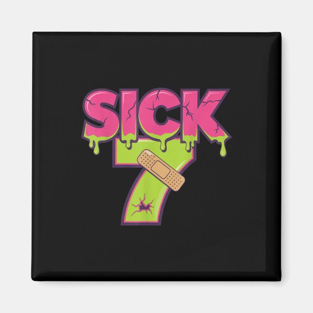 Sick Seven Meme Tee Six Seven Fun Wordplay Drip _1 Magnet (Front)
