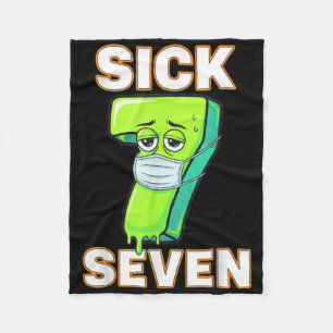 Sick Seven Meme Tee Six Seven Fun Wordplay Drip De Fleece Blanket
