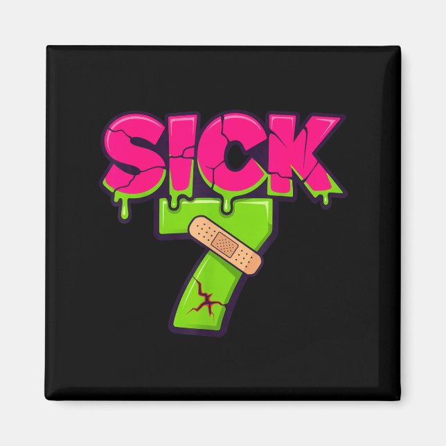Sick Seven Meme Tee Six Seven Fun Wordplay Drip  Magnet (Front)