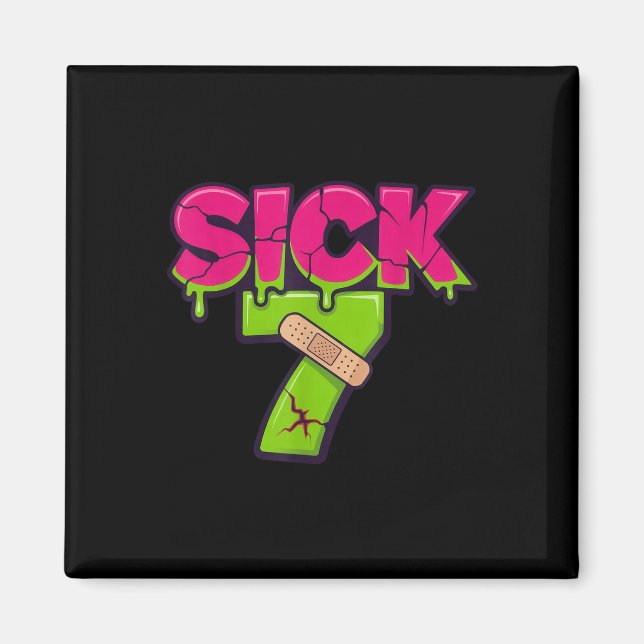 Sick Seven Meme Tee Six Seven Fun Wordplay Drip  Magnet (Front)