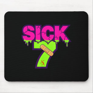 Sick Seven Meme Tee Six Seven Fun Wordplay Drip  Mouse Mat