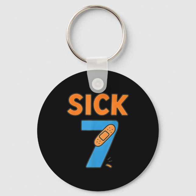 Sick Seven Meme Tee Six Seven Fun Wordplay  Key Ring (Front)