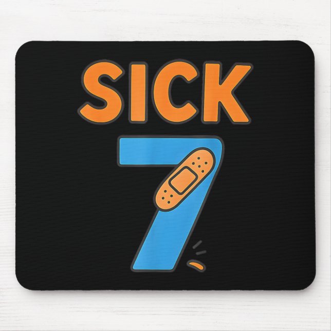 Sick Seven Meme Tee Six Seven Fun Wordplay  Mouse Mat (Front)