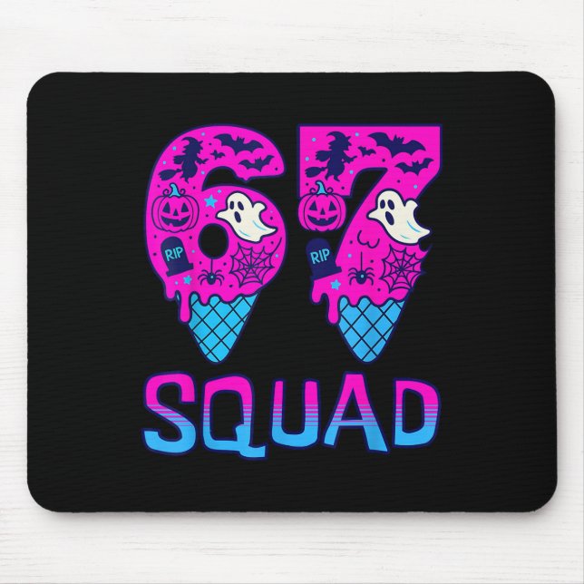 Sick Seven Meme Tee Six Seven Funny 67 Halloween S Mouse Mat (Front)