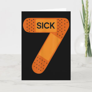 Sick Seven Meme Tee Six Seven Funny Wordplay _1  Card