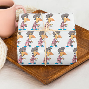 Sick Woman Wrapping Paper