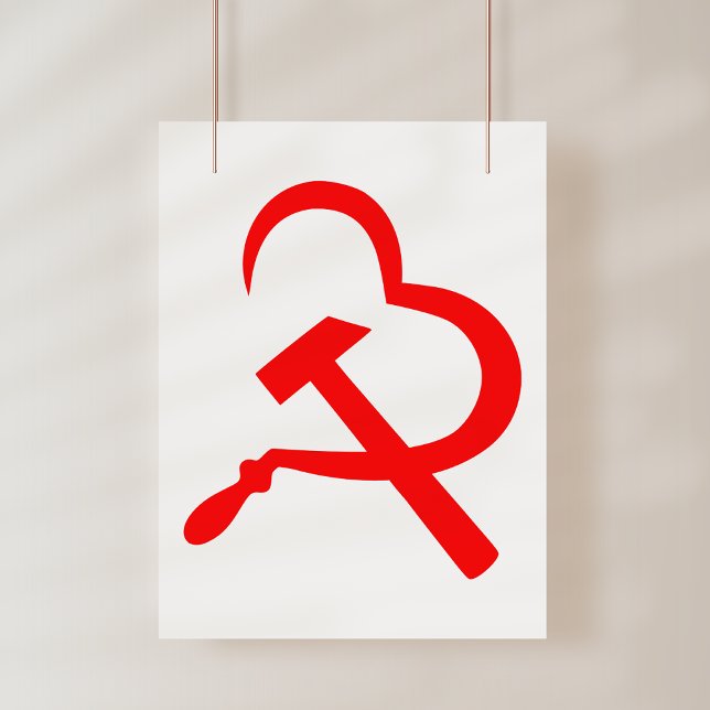 Sickle And Hammer, Heart, Love, Communism Photo Print (Creator Uploaded)