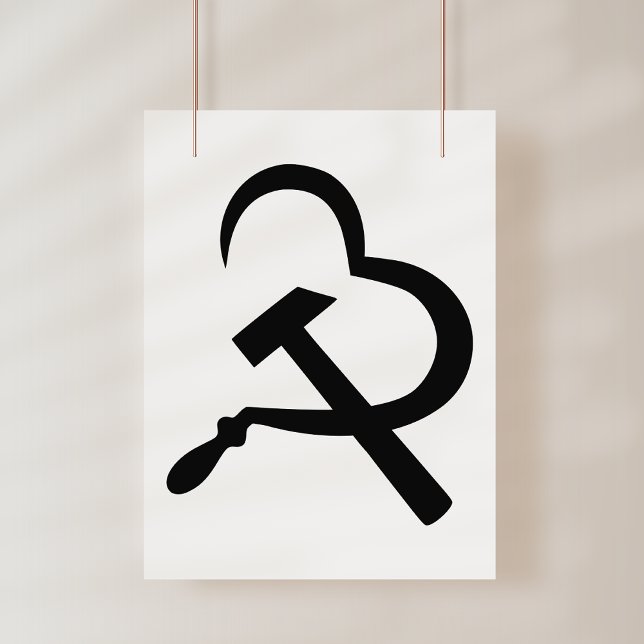 Sickle And Hammer, Heart, Love, Communism Photo Print (Creator Uploaded)