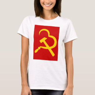 Sickle And Hammer, Heart, Love, Communism T-Shirt