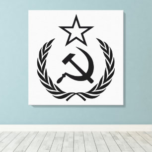 Sickle And Hammer, USSR, CCCP, Communism Canvas Print