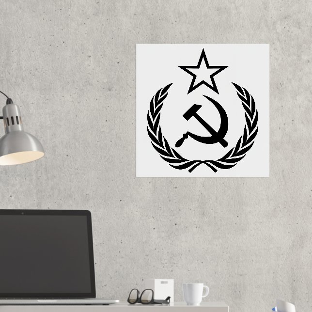 Sickle And Hammer, USSR, CCCP, Communism Foil Prints (In Situ (Desk 2))