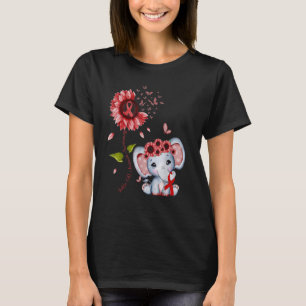 Sickle Cell Anaemia Awareness Burgundy Hippie Sunf T-Shirt