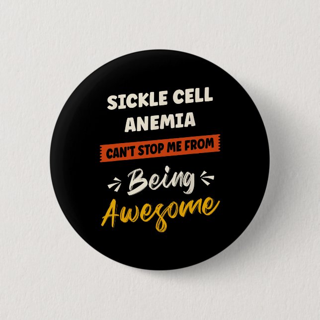 Sickle Cell Anaemia Awareness Disease Fighter Warr 6 Cm Round Badge (Front)