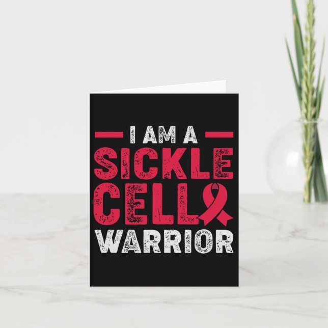 Sickle Cell Anaemia Awareness I Am A Sickle Cell W Card (Front)