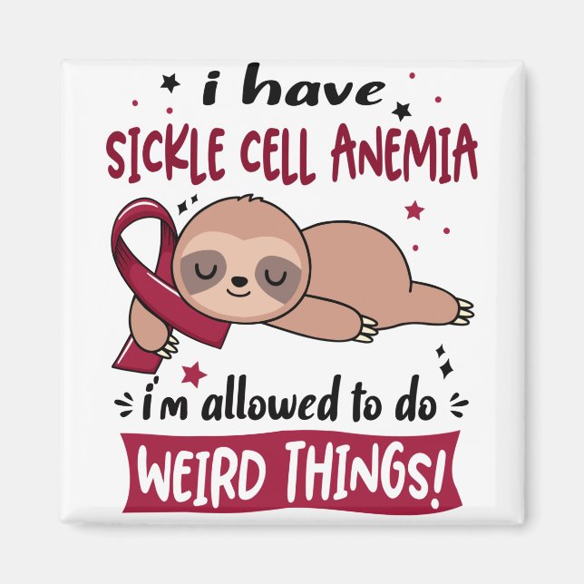 Sickle Cell Anaemia Awareness Month Ribbon Gifts Magnet (Front)