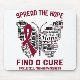 Sickle Cell Anaemia Awareness Month Ribbon Gifts Mouse Mat