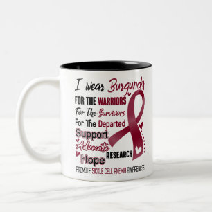 Sickle Cell Anaemia Awareness Month Ribbon Gifts Two-Tone Coffee Mug