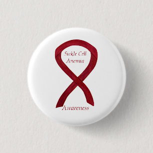 Sickle Cell Anaemia Awareness Ribbon Custom 3 Cm Round Badge
