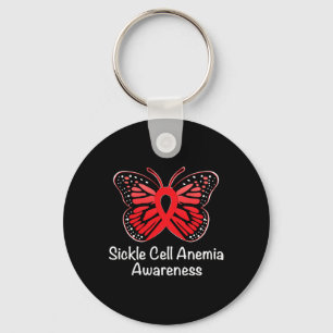 Sickle Cell Anaemia Awareness Warrior Support Red  Key Ring