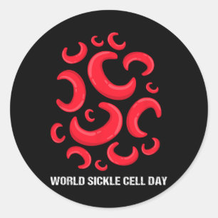 Sickle Cell Anaemia Awareness World Sickle Cell Da Classic Round Sticker