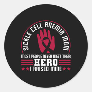 Sickle Cell Anaemia Mum Hero Classic Round Sticker