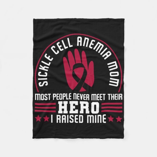 Sickle Cell Anaemia Mum Hero  Fleece Blanket (Front)