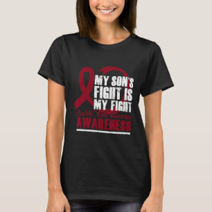 Sickle Cell Anaemia Scd Warrior Burgundy Awareness T-Shirt