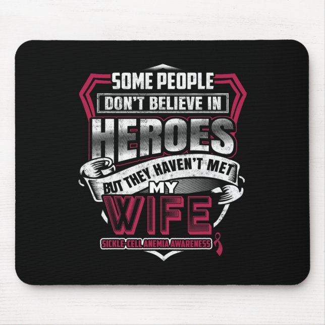 Sickle-cell Anaemia Warrior - I Wear Burgundy For  Mouse Mat (Front)