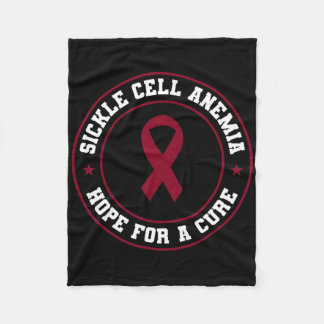 Sickle Cell Anaemia Warrior Scd Burgundy Awareness Fleece Blanket