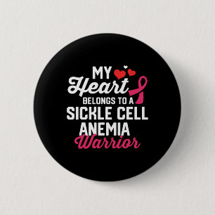 Sickle Cell Anaemia Warrior Survivor Support Aware 6 Cm Round Badge