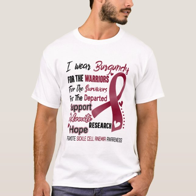 Sickle Cell Anemia Awareness Month Ribbon T-Shirt (Front)