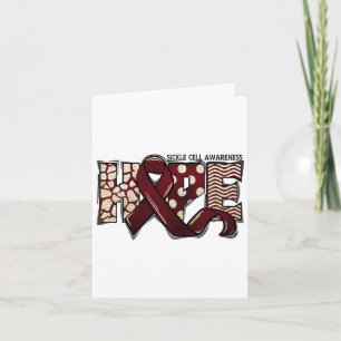 Sickle Cell Anemia Scd Awareness Month Ribbon Hope Card