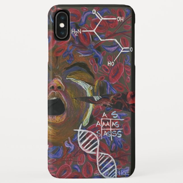 Sickle Cell Art DNA Case-Mate iPhone Case (Back)